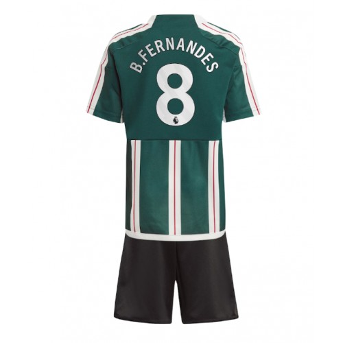Dětský Fotbalový dres Manchester United Bruno Fernandes #8 2023-24 Venkovní Krátký Rukáv (+ trenýrky)